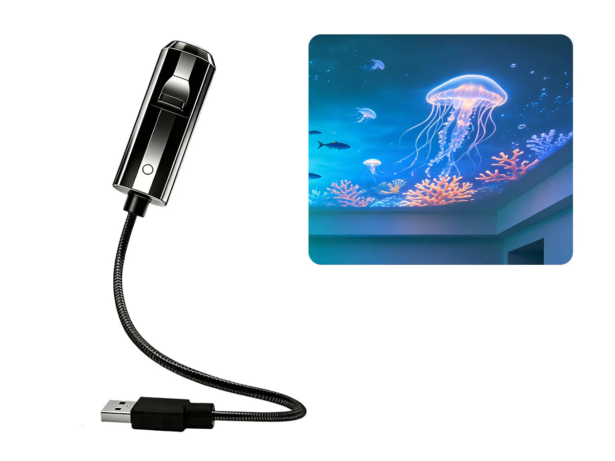 🔌 Plug-and-play HD nattlampa med stjärnhimmel- och havsprojektion 🥳⭐