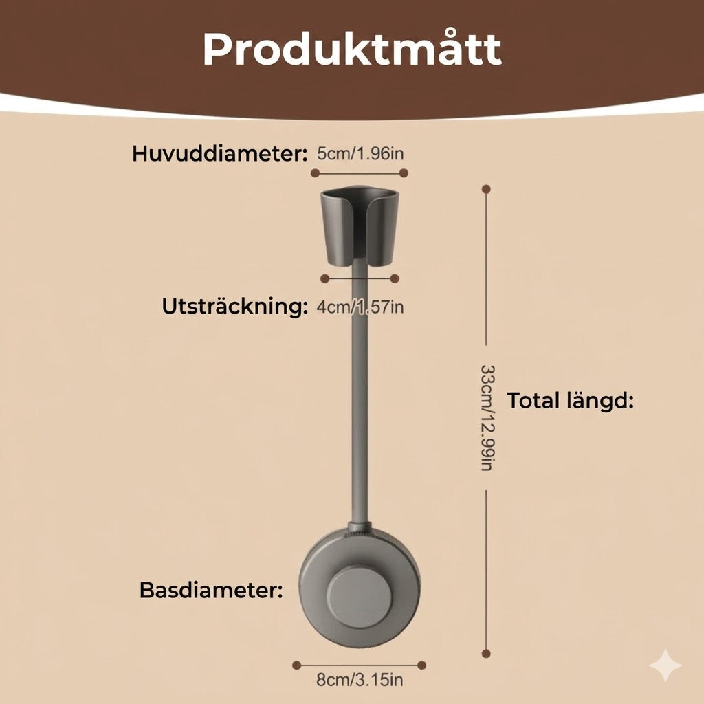 Hållare för hårtork handsfree