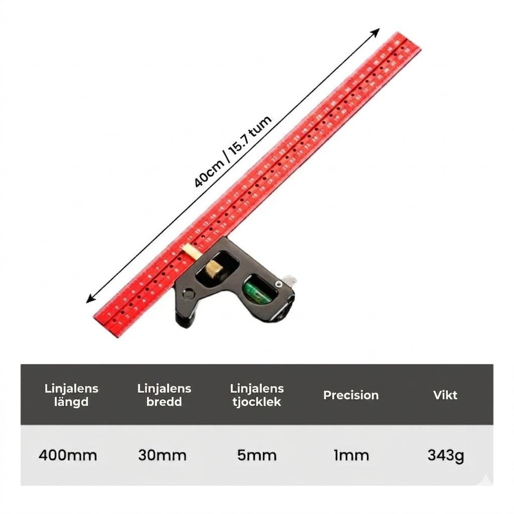 Precisionskombinationsvinkel med vattenpass