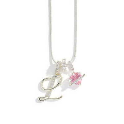 Elegant halsband med hjärtformat hänge