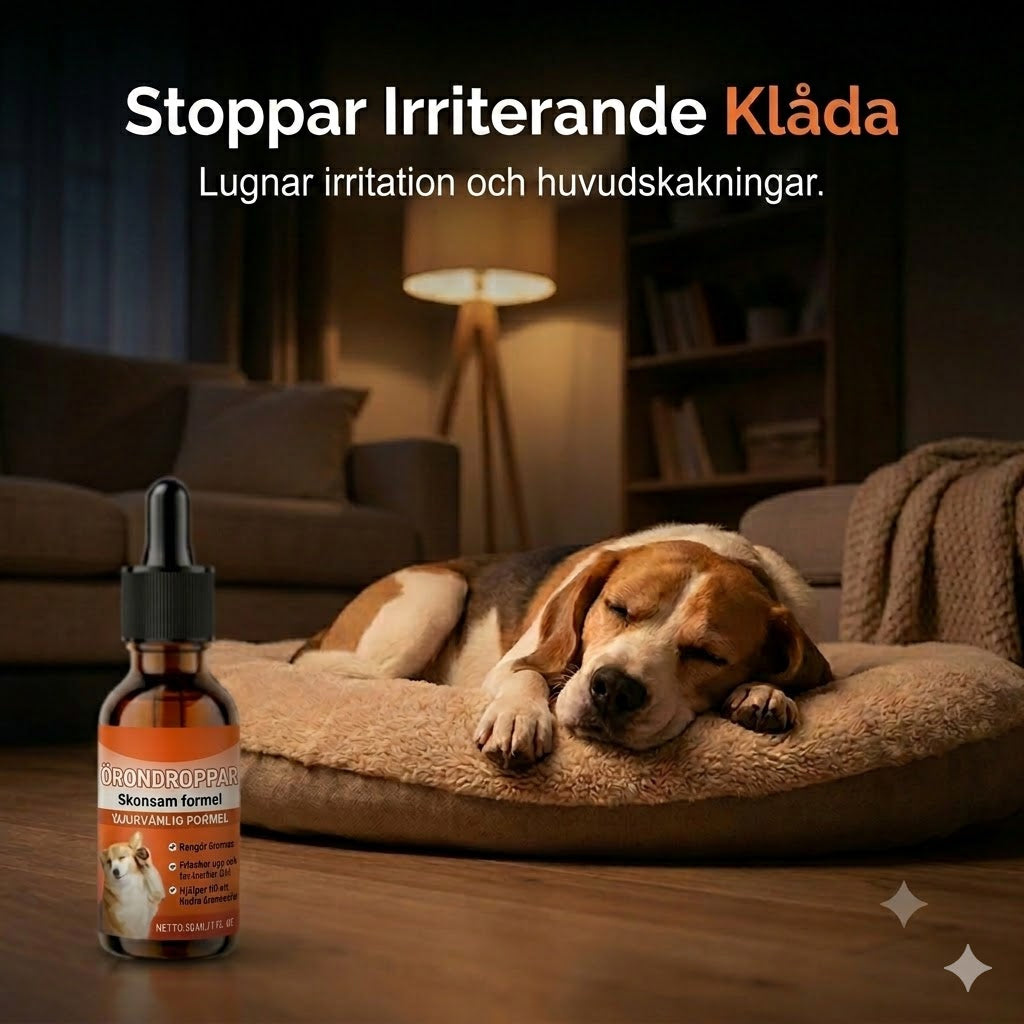 Milda örondroppar för hundar – daglig vård