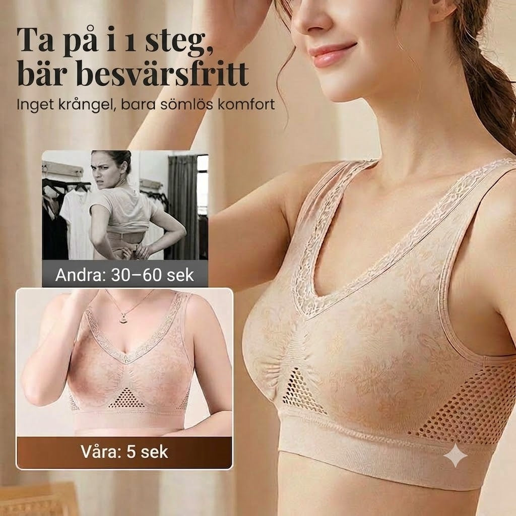 Bekväm formande bh utan knäppning – ren bomull