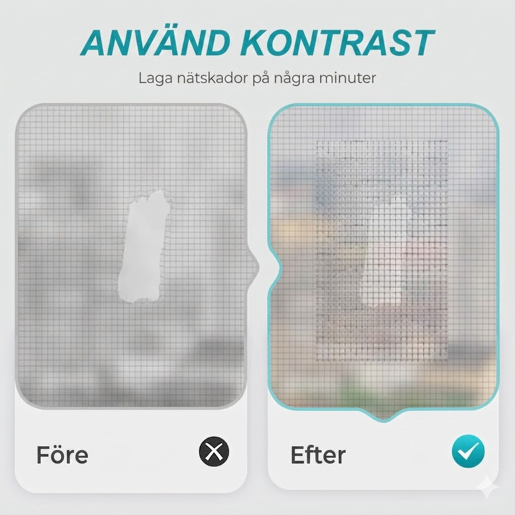 Självhäftande reparationstejp för insektsnät