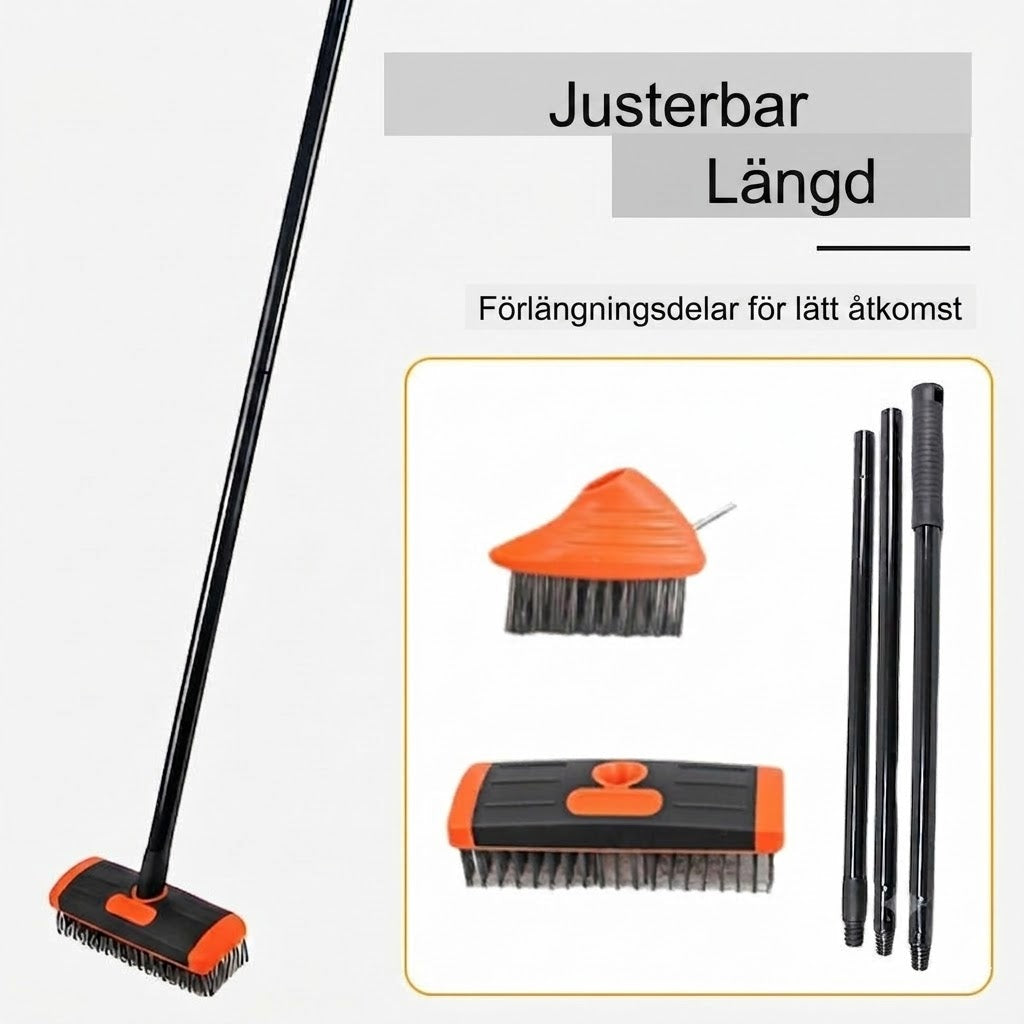 🧹 Borstset för fogar — 3-i-1 trädgårdsverktyg, lämpligt för uteplatser och uppfarter