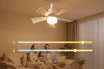 2-i-1 takfläkt med LED-lampa - inkl. fjärrkontroll