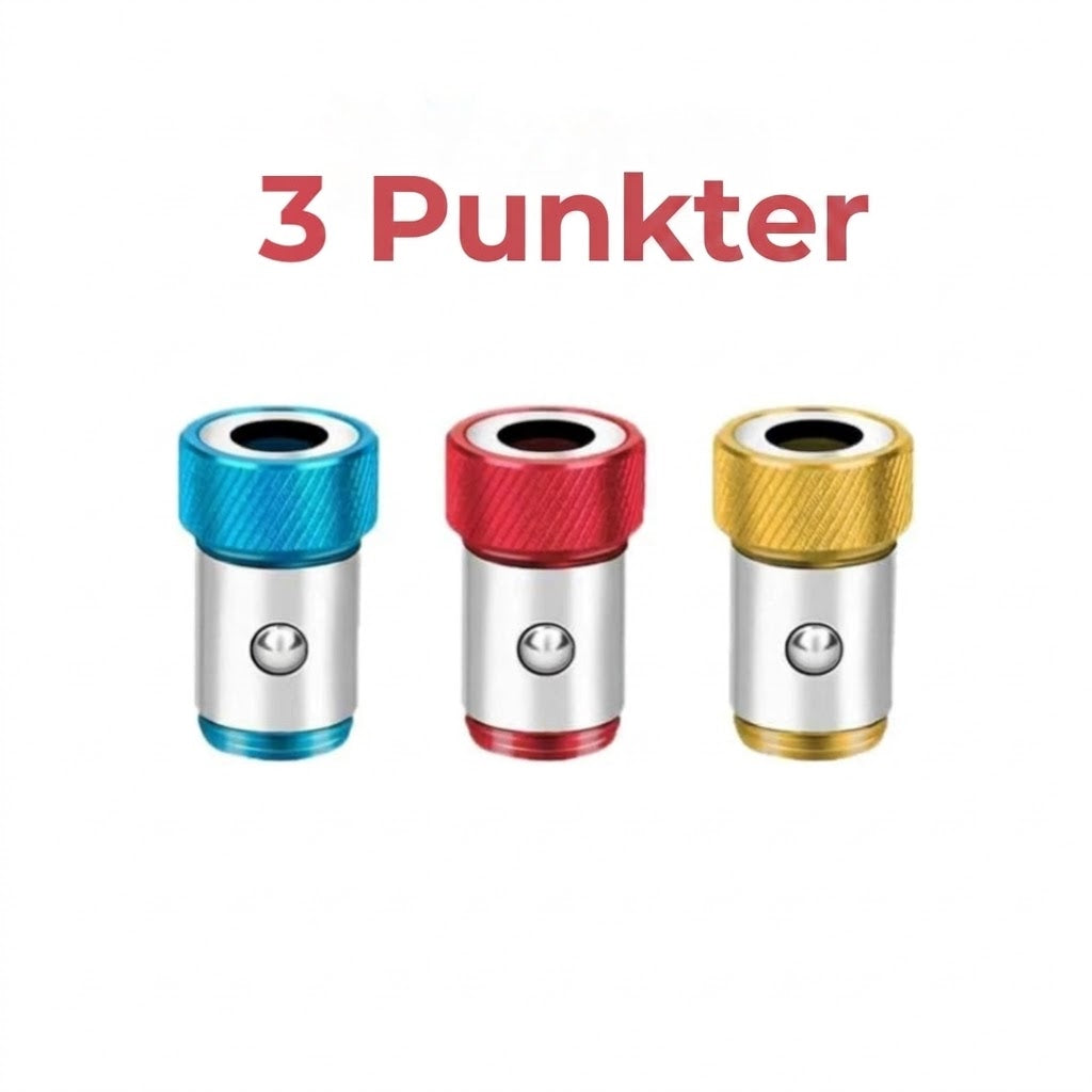 Universell magnetring för skruvbits – 3-pack