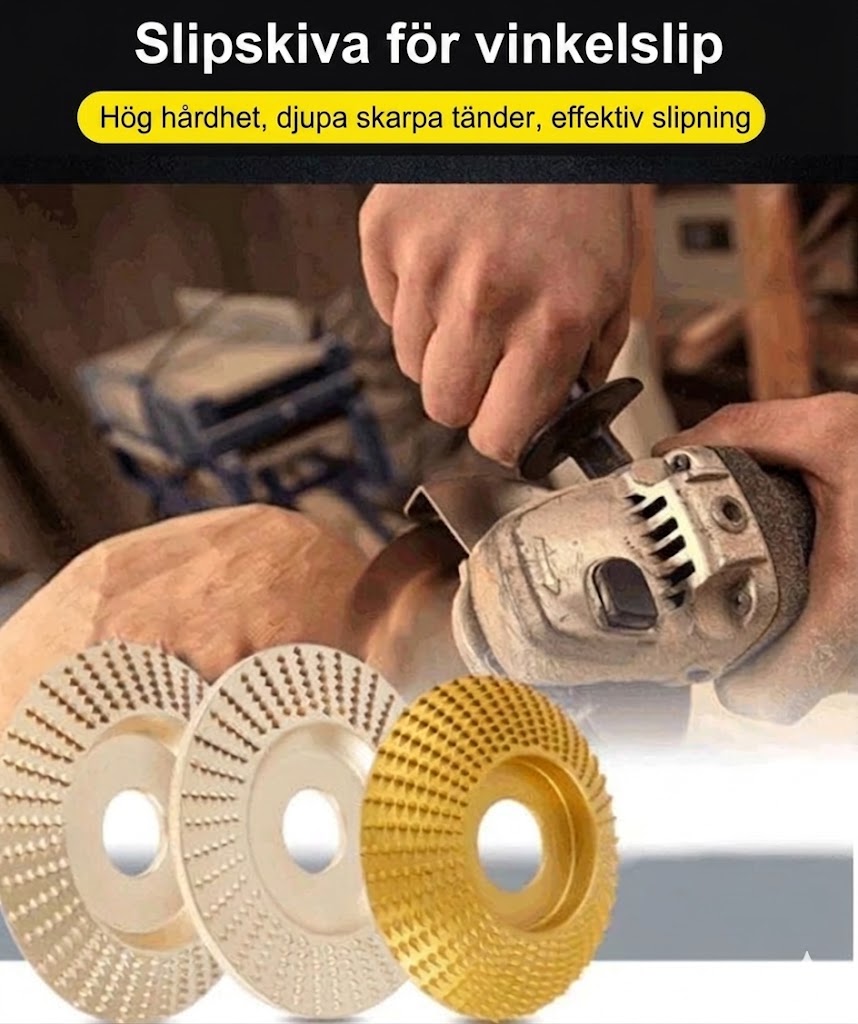 ⚙️Slipskiva för trä – Snabb kapning, vass och slitstark, för vinkelslip