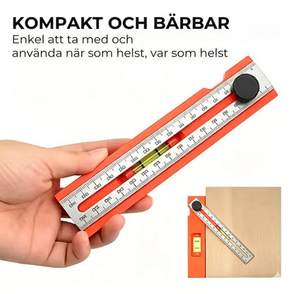 Multifunktionell djupmätare med vattenpass - mätverktyg för snickeri och DIY