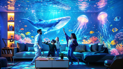 🔌 Plug-and-play HD nattlampa med stjärnhimmel- och havsprojektion 🥳⭐