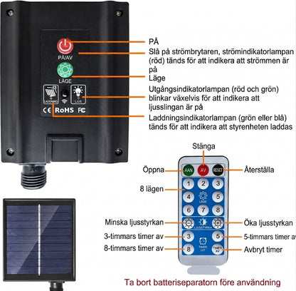Solcellsdriven trädgårdslampa fyrverkeriboll - Dekorativ solcellslampa för trädgården