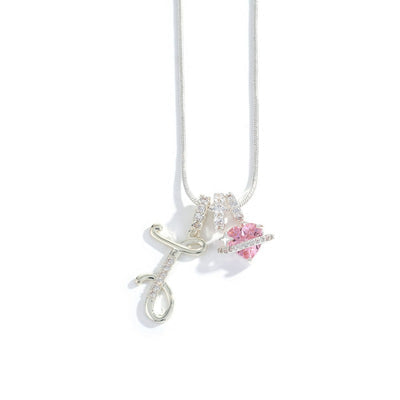 Elegant halsband med hjärtformat hänge