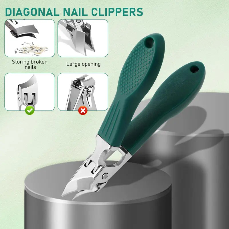 Professionell nageltång med örnnäbbsdesign, lämplig för nageltrång och tjocka naglar.