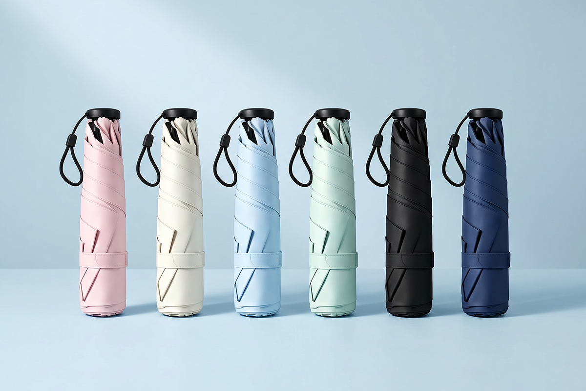 Ultralätt kolfiberparaply – UV-skydd (svart beläggning), sol- och regnskydd ☂️