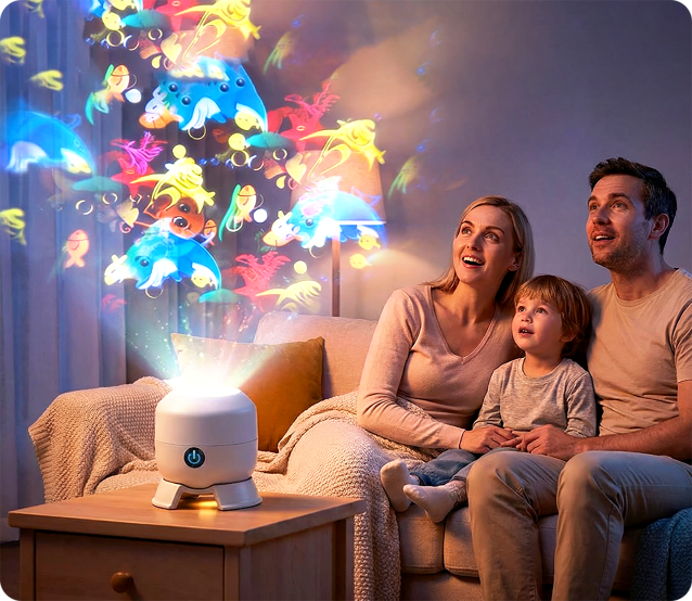 Roterande LED-projektorlampa – dynamisk stämningsbelysning