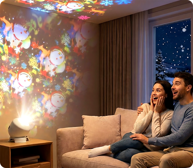 Roterande LED-projektorlampa – dynamisk stämningsbelysning