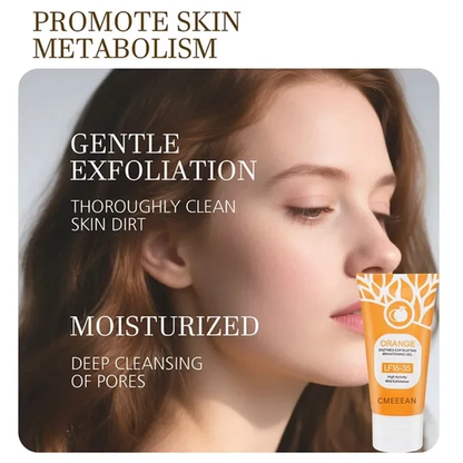 🍊 Tidsbegränsat erbjudande: Köp 1, få 1 gratis! Apelsin peelinggel – tar skonsamt bort döda hudceller ✨