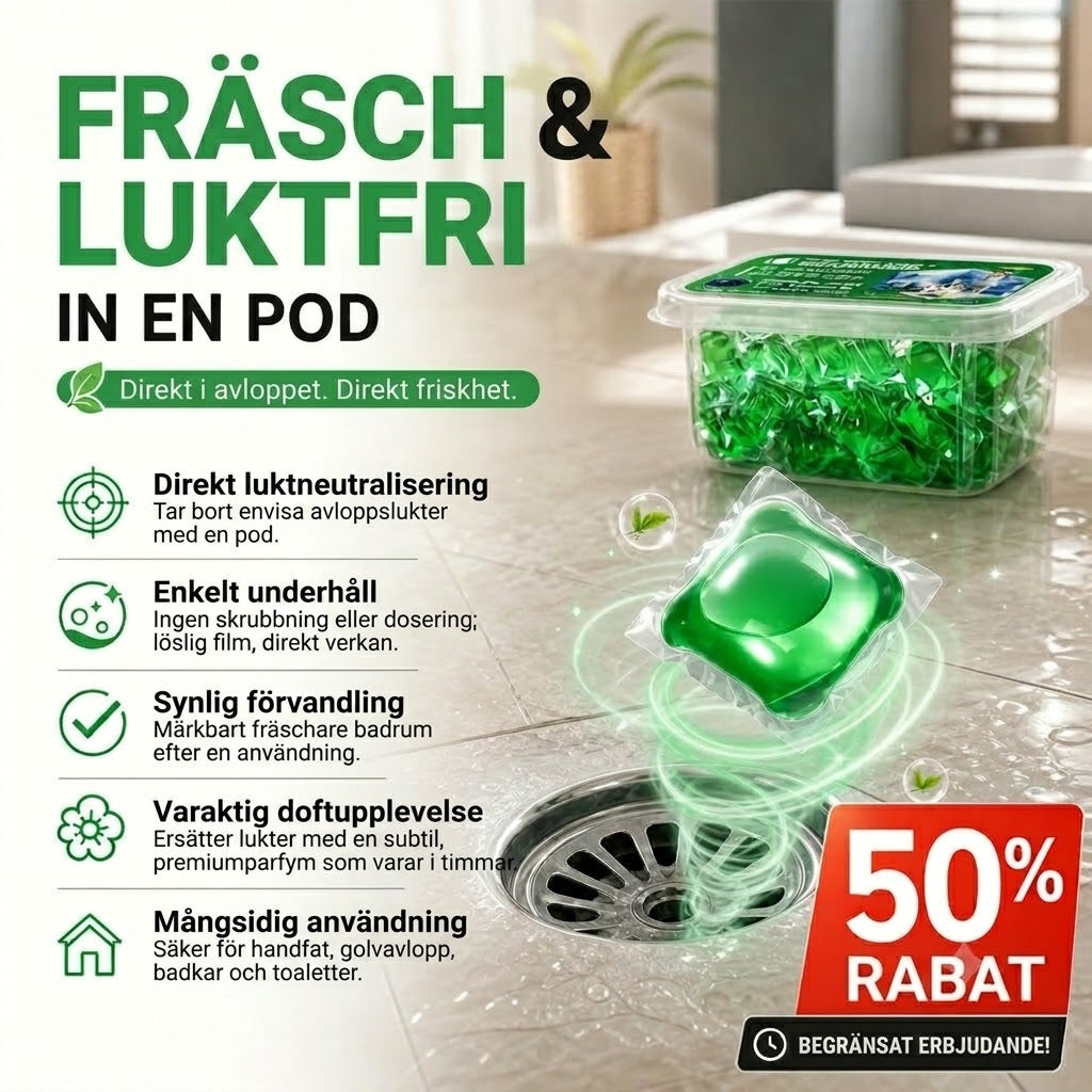 Avloppsrens- och luktborttagningstabletter