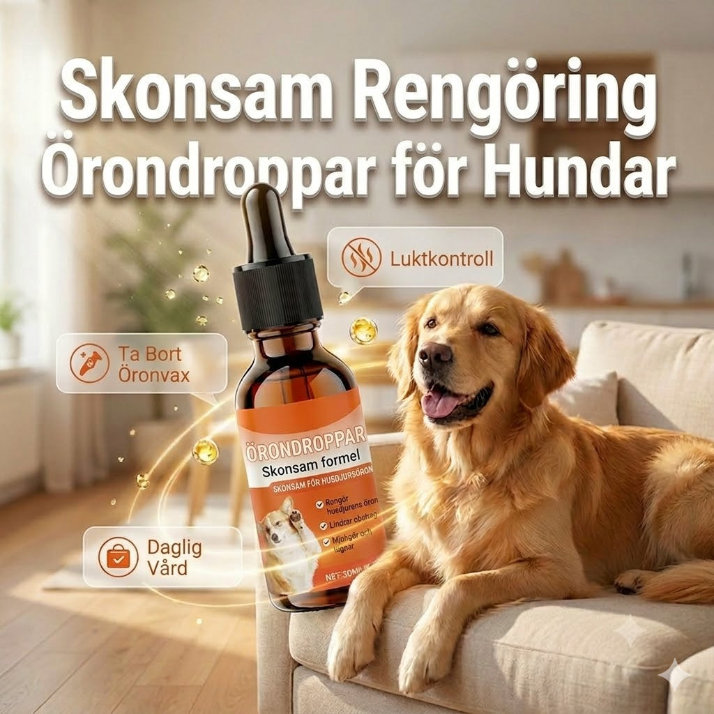 Milda örondroppar för hundar – daglig vård