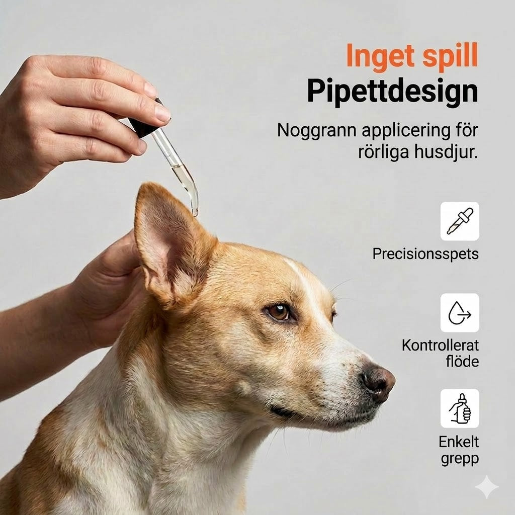 Milda örondroppar för hundar – daglig vård