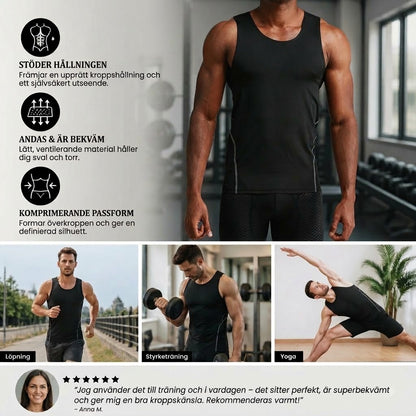 🔥 Begränsad tid: 50% rabatt❗️❗️ Kompressionsunderställ / Kompressionsväst för män – Perfekt för träning och fitness