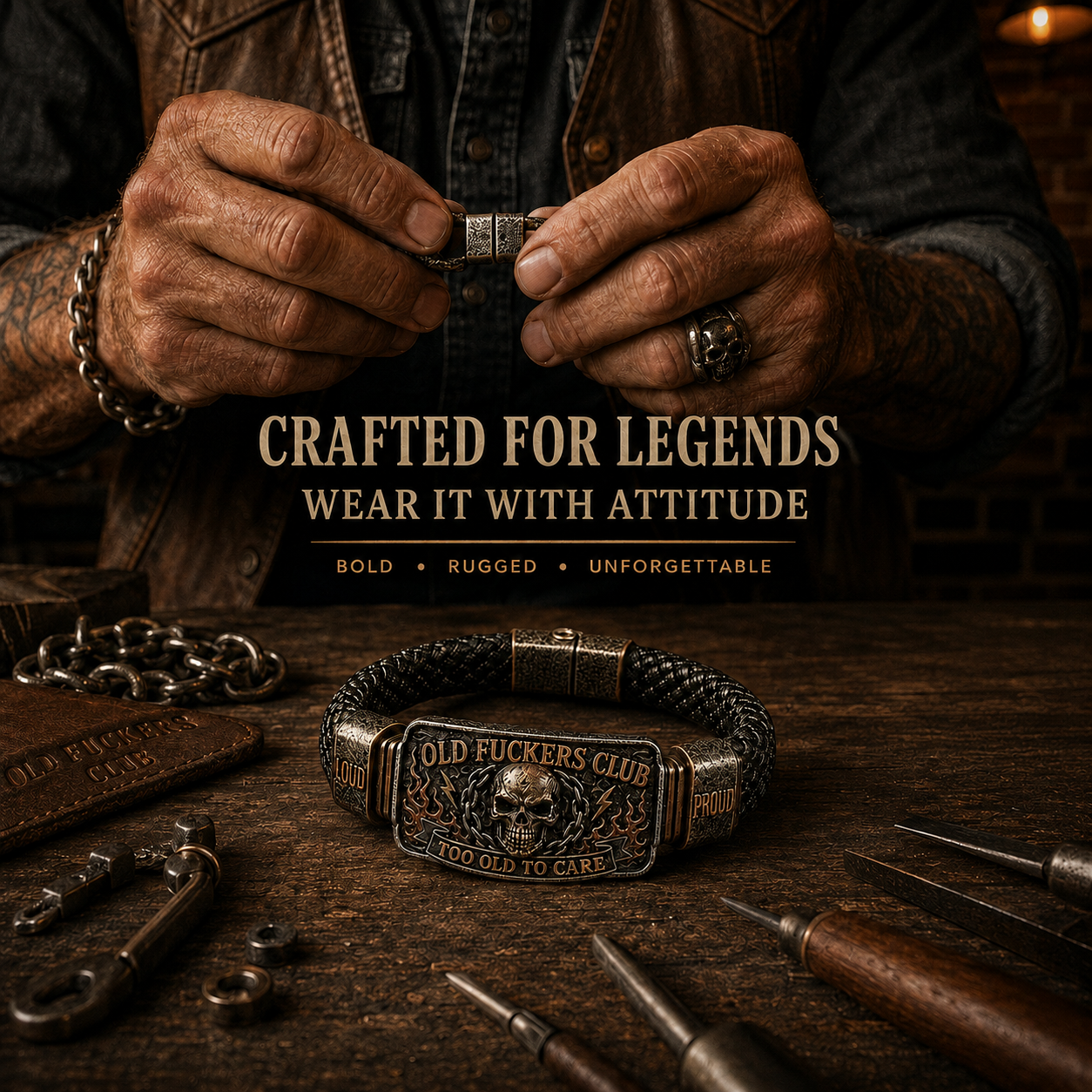 ☠️ Gubbklubben & Vild & Fri 🪓 | 2026 Limited Edition Vintage-armband