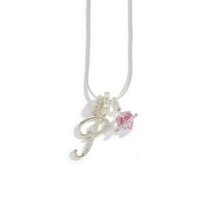 Elegant halsband med hjärtformat hänge