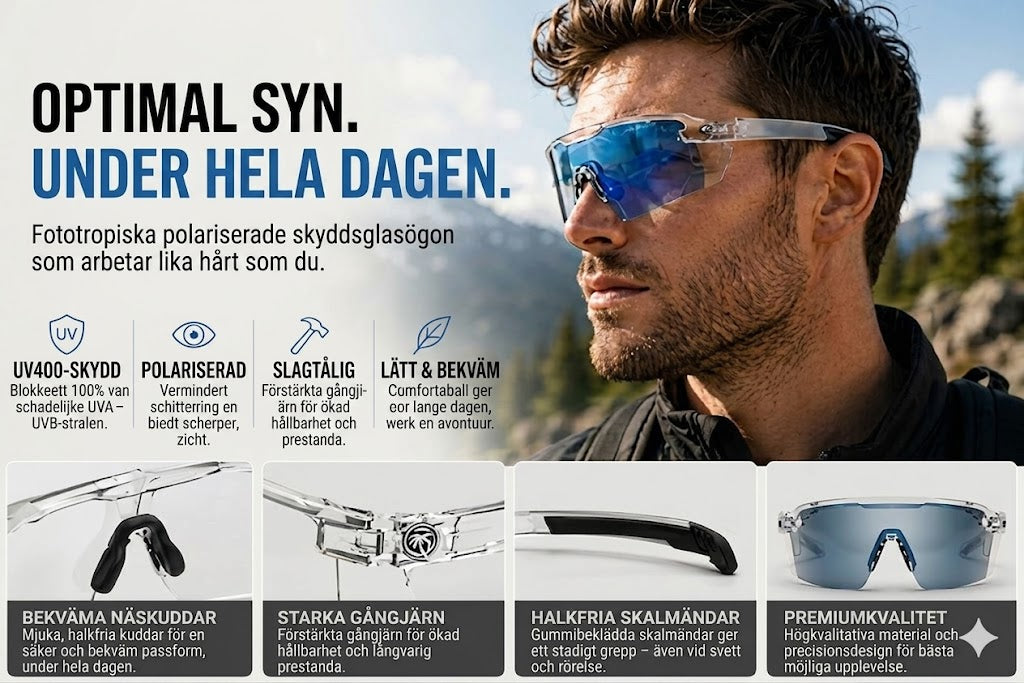 Cykelglasögon - Solglasögon med adaptiva linser