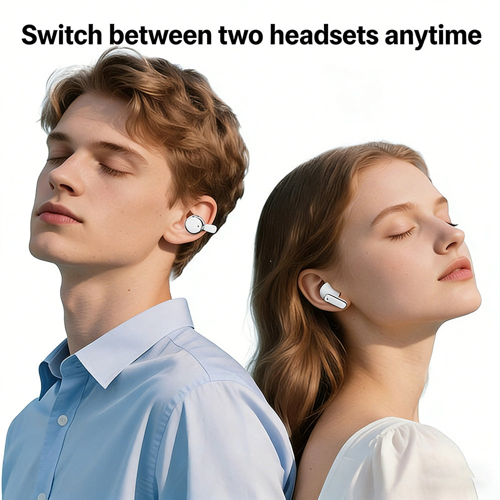 2-i-1 trådlösa Bluetooth-hörlurar med öronkrokar och öronproppar – 30 timmars speltid