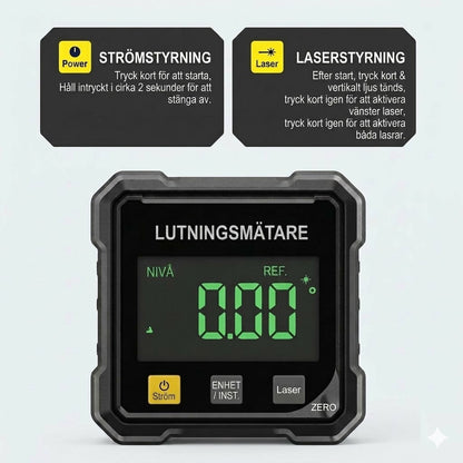 Digital lasergoniometer med magnet