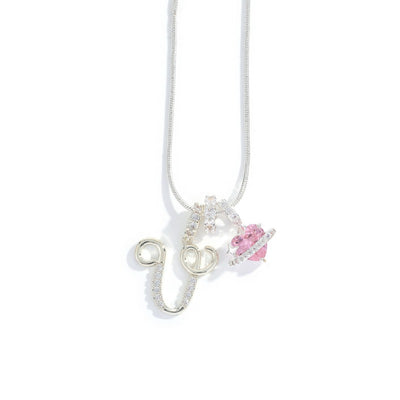 Elegant halsband med hjärtformat hänge
