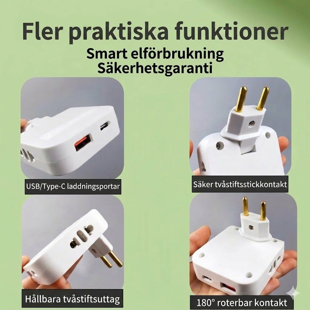 🔌 Roterbart eluttag – en praktisk lösning för trånga utrymmen