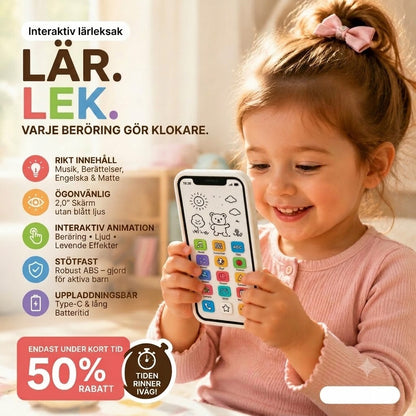 🔥📢 50 % rabatt 📱 Pedagogisk smartphone för barn | Lärande genom lek, ögonvänlig design – det ideala valet för lärande ✨👶