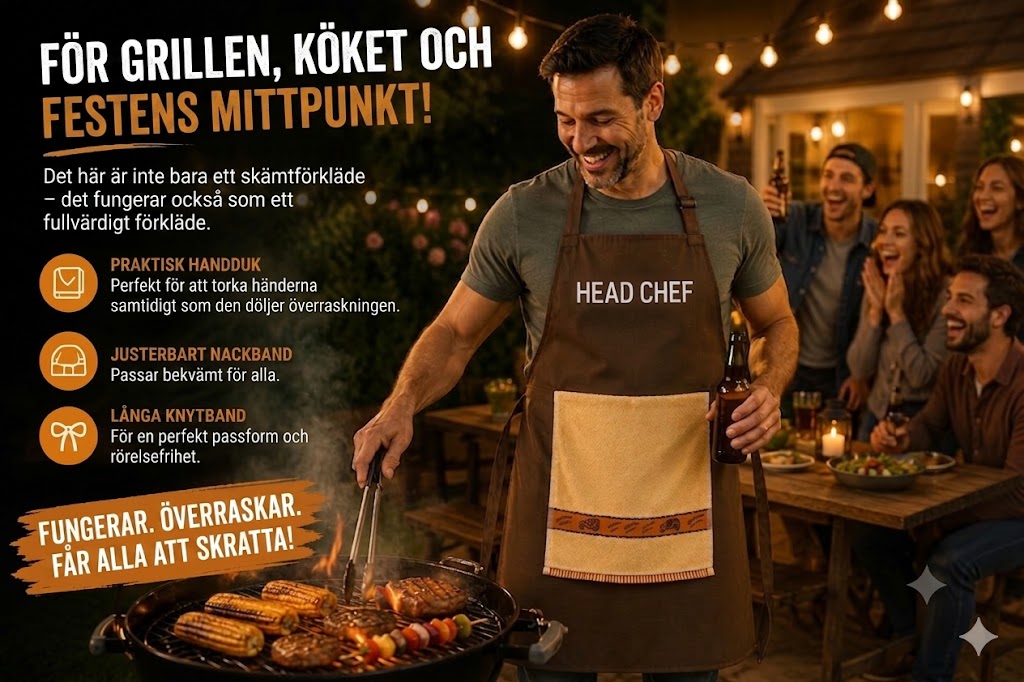 👨‍🍳 Kockens hemlighet – det här förklädet kommer att imponera på dina gäster! 😂