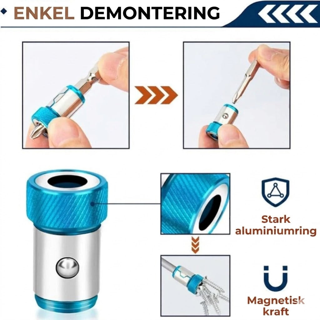 Universell magnetring för skruvbits – 3-pack