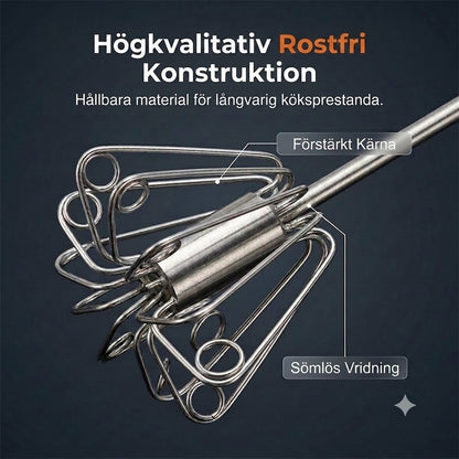 En bra hjälpreda i köket: Visp i rostfritt stål med halkfritt handtag