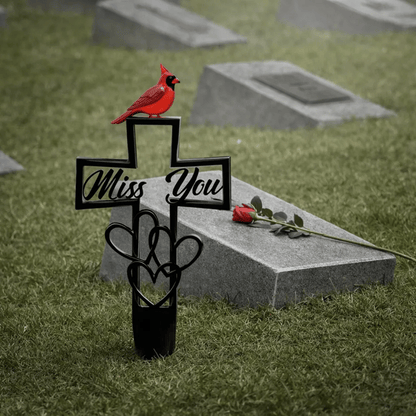 🐦💖 Minnesplakett i metall för kyrkogård ✝️