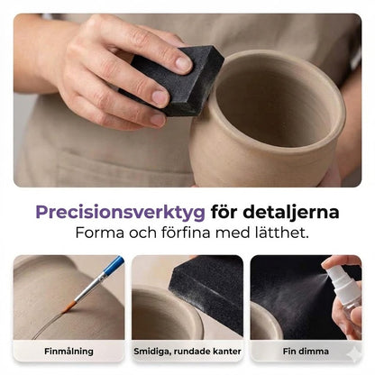 Set med lufttorkande lera