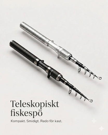 Fickfiskespö av kolfiber: teleskopiskt fiskespö