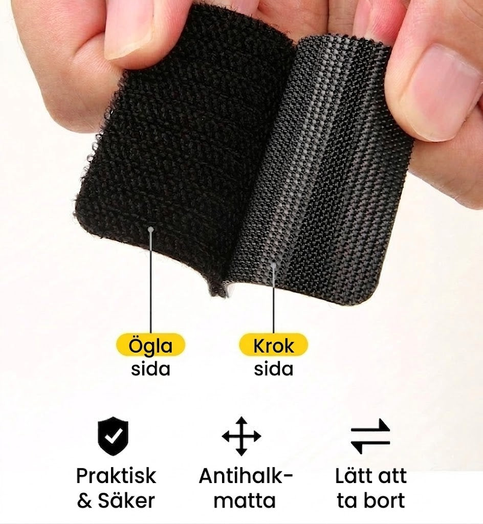 Kraftigt självhäftande kardborreband (1 set med 20 st.)