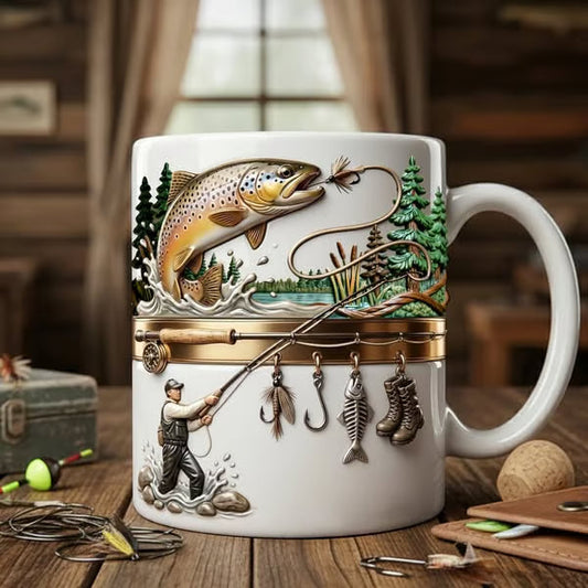 "Fiskeentusiast" kaffemugg