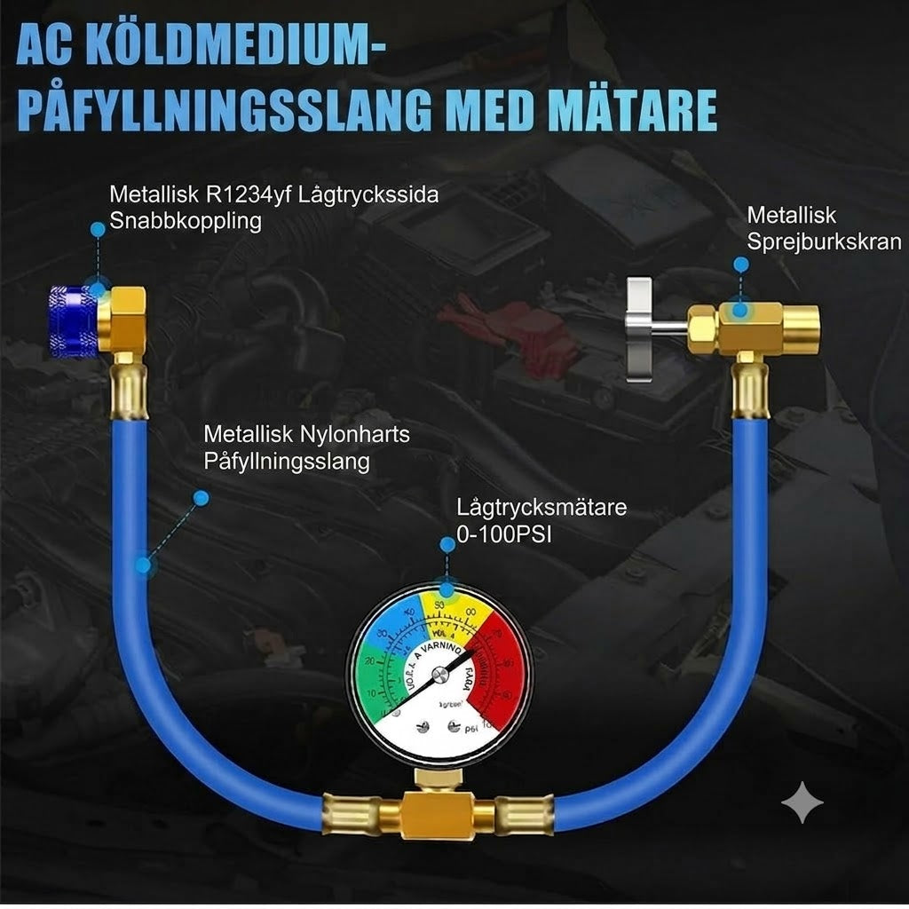 Påfyllningsslang för kylvätska / Påfyllningsslang för köldmedium