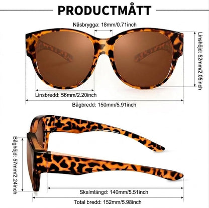 🕶 Nya oversize cat eye-solglasögon – Polariserade linser & UV400-skydd