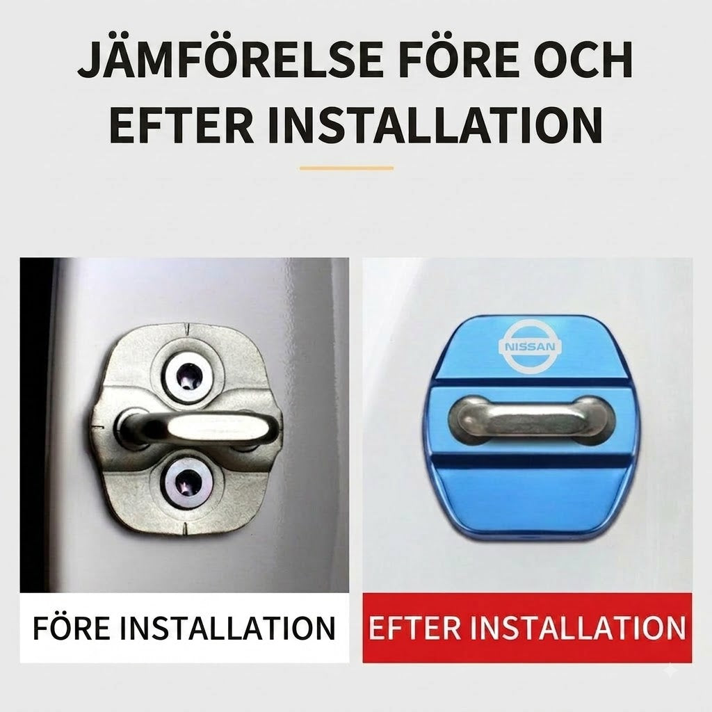 Skyddsdyna för bildörrslås | 4-delars set.