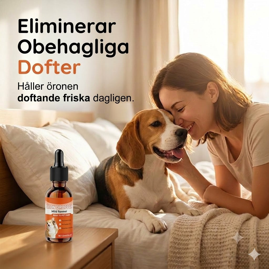 Milda örondroppar för hundar – daglig vård