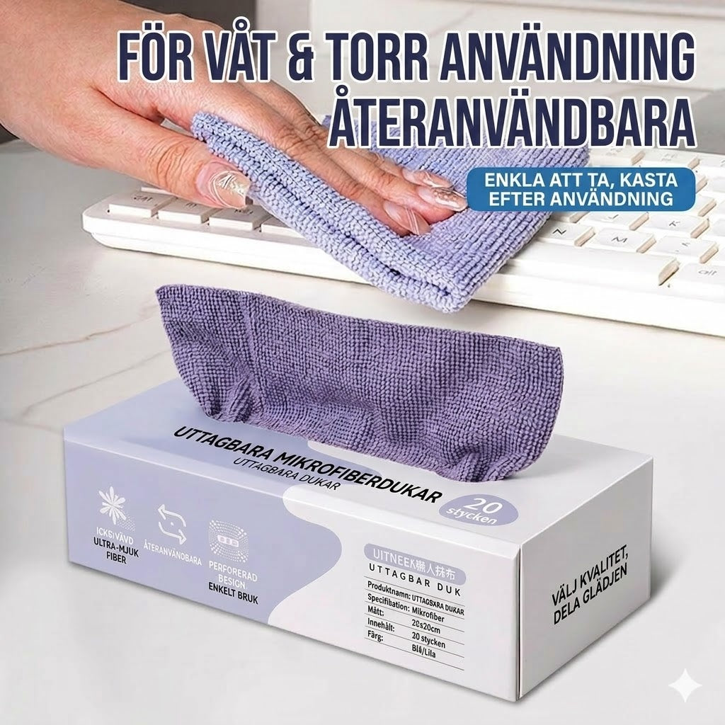 Återanvändbar rengöringsduk