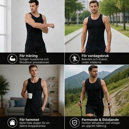 🔥 Begränsad tid: 50% rabatt❗️❗️ Kompressionsunderställ / Kompressionsväst för män – Perfekt för träning och fitness