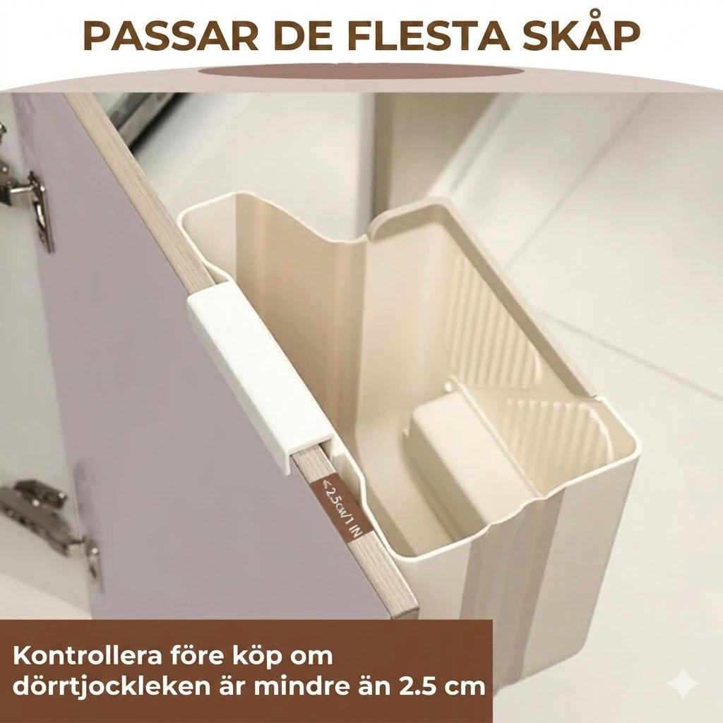 Platsbesparande hopfällbar papperskorg