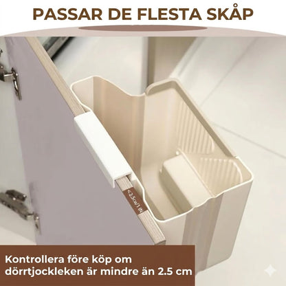 Platsbesparande hopfällbar papperskorg