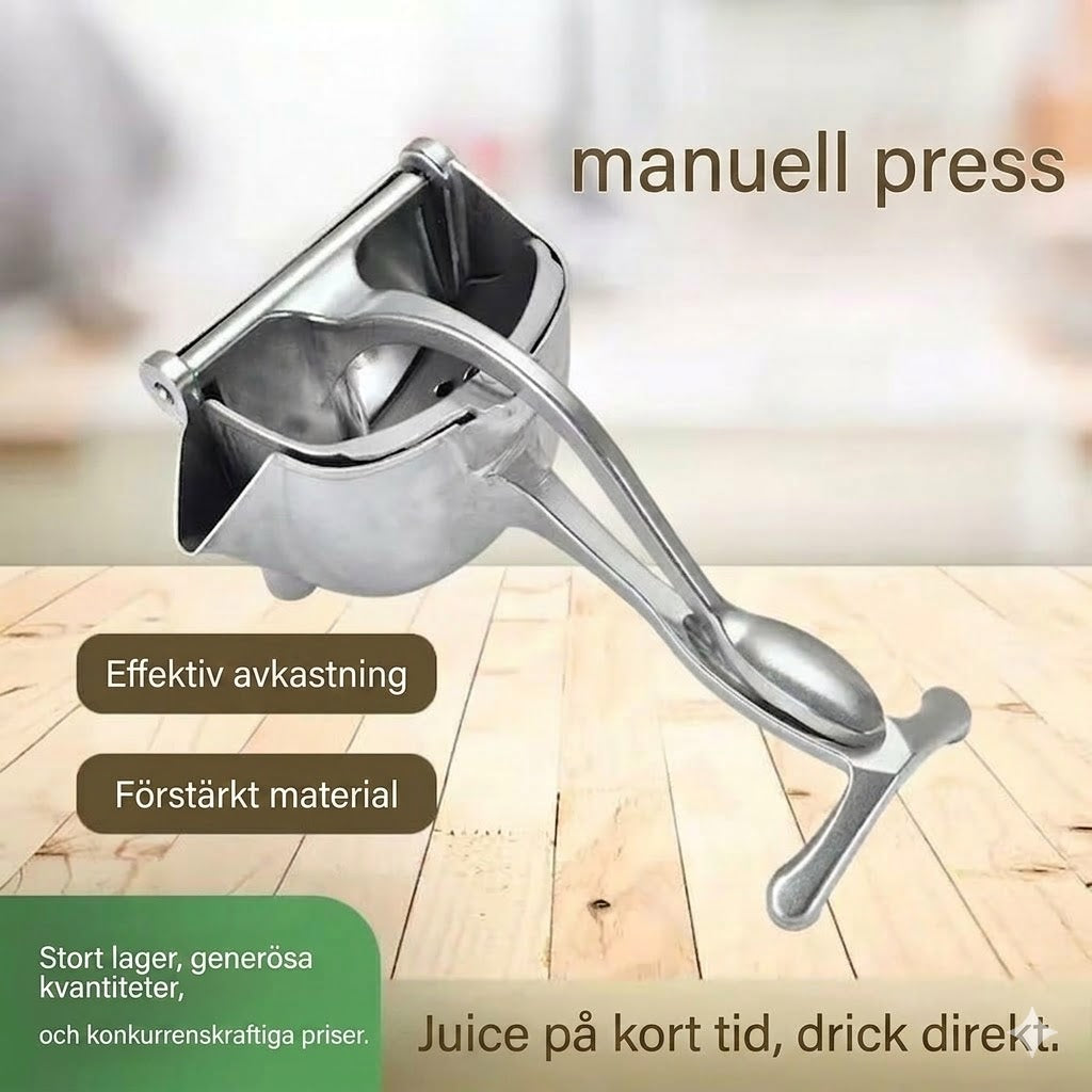 Manuell juicepress med hävarm för citrusfrukter