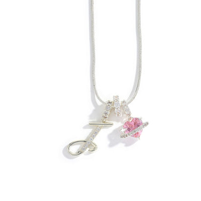 Elegant halsband med hjärtformat hänge